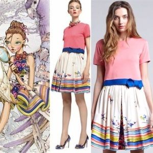 RED Valentino A-Line Flower Bouquet-Print Skirt ASO Lily Aldrin in HIMYM